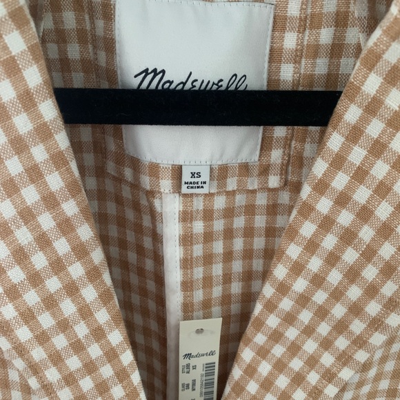 Linen Dorset Blazer in Gingham Check - Picture 7 of 7